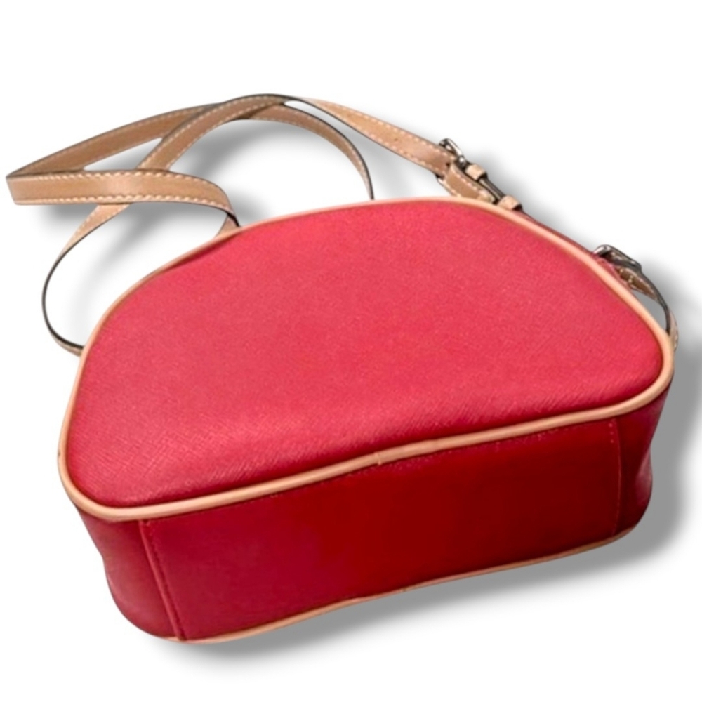 👛Giani Bernini Red and Tan Crossbody Bag Like New - Picture 2 of 6
